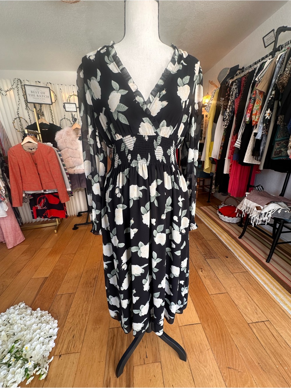 Wilfred Faraway Rose Print Dress, NWT
